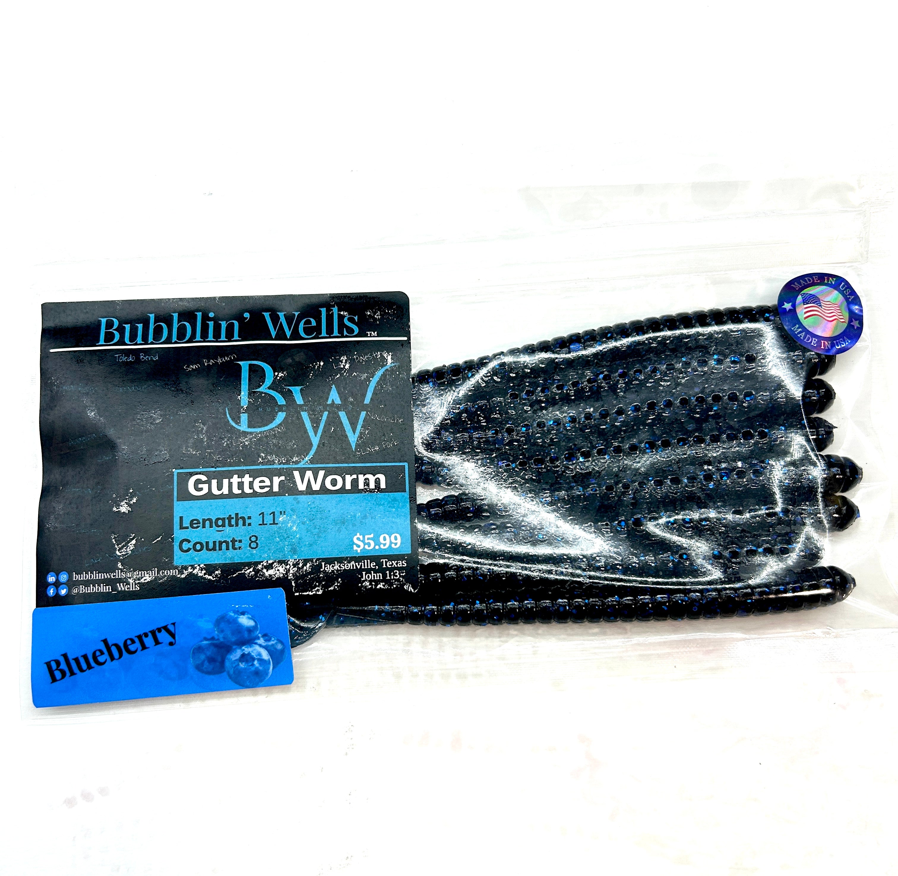 Gutter Worm (Blueberry) 8pk (Blemished Label)