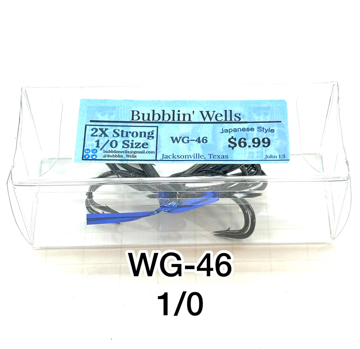 WG-46 Treble Hooks 2X Strong