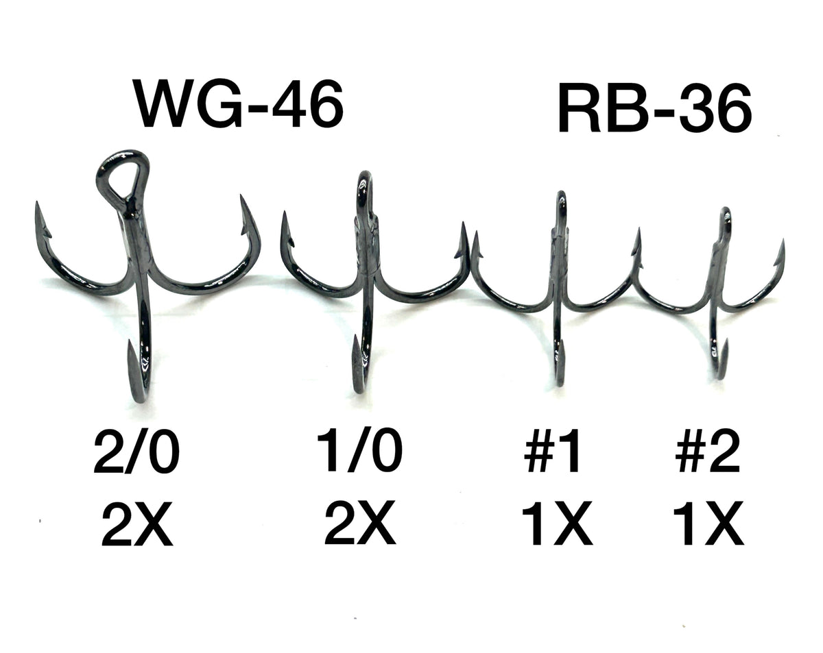 RB-36 Treble Hooks 1X Strong